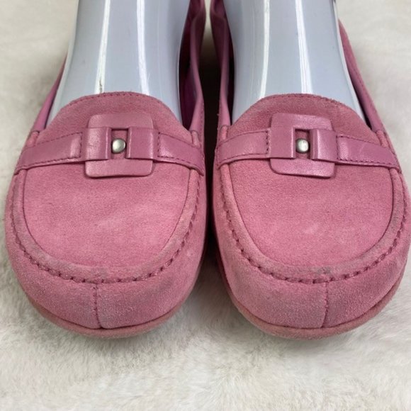 Tsubo Pink Leather Driving Loafers, size 10 - Picture 3 of 13